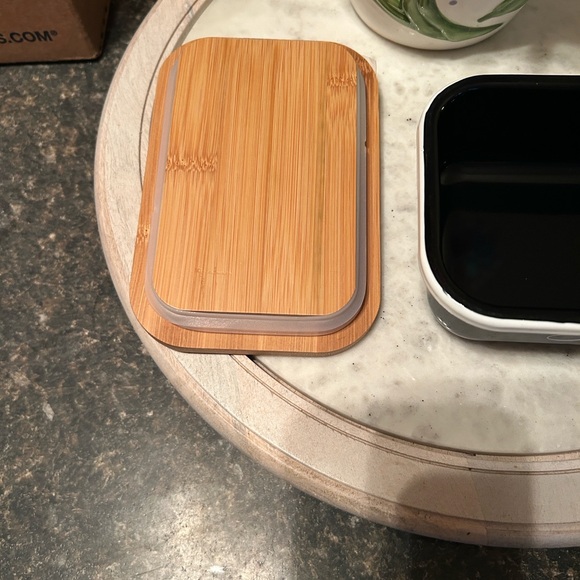 Butter Dish with Bamboo Lid and Spreader - Black - Picture 4 of 6
